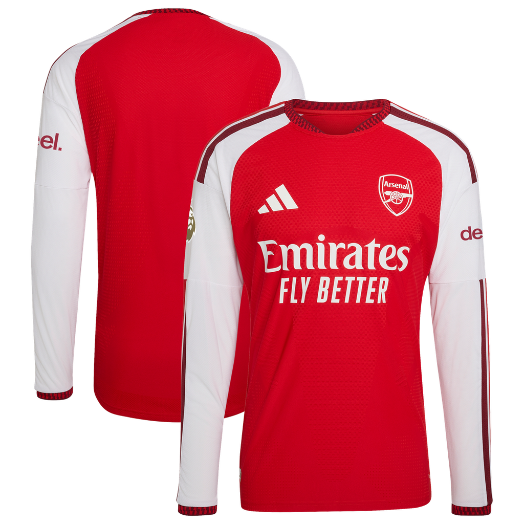 Arsenal adidas 2026/27 Home Authentic Long Sleeve Jersey - Red