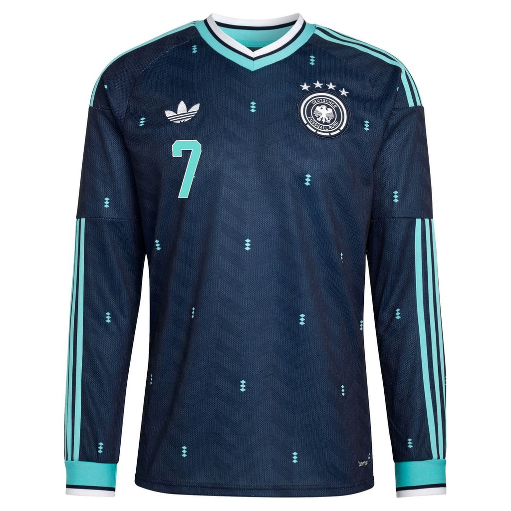 Kai Havertz Germany National Team adidas 2026 Away Replica Long Sleeve Jersey - Navy