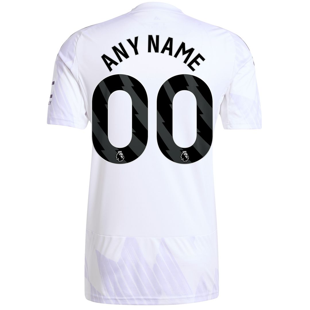 Manchester United adidas 2025/26 Away Replica Custom Jersey - White