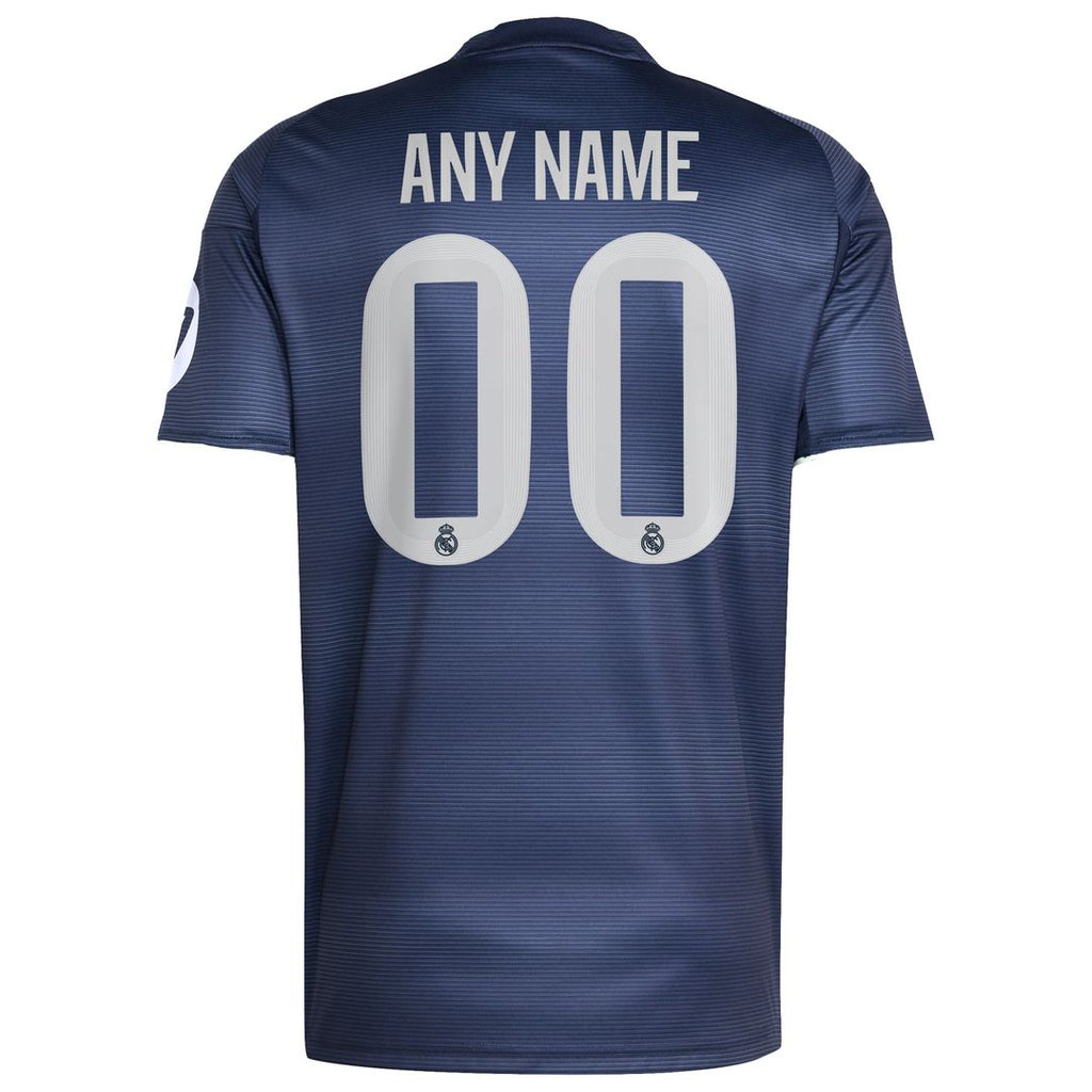 Real Madrid adidas 2025/26 Away Replica Custom Jersey - Blue