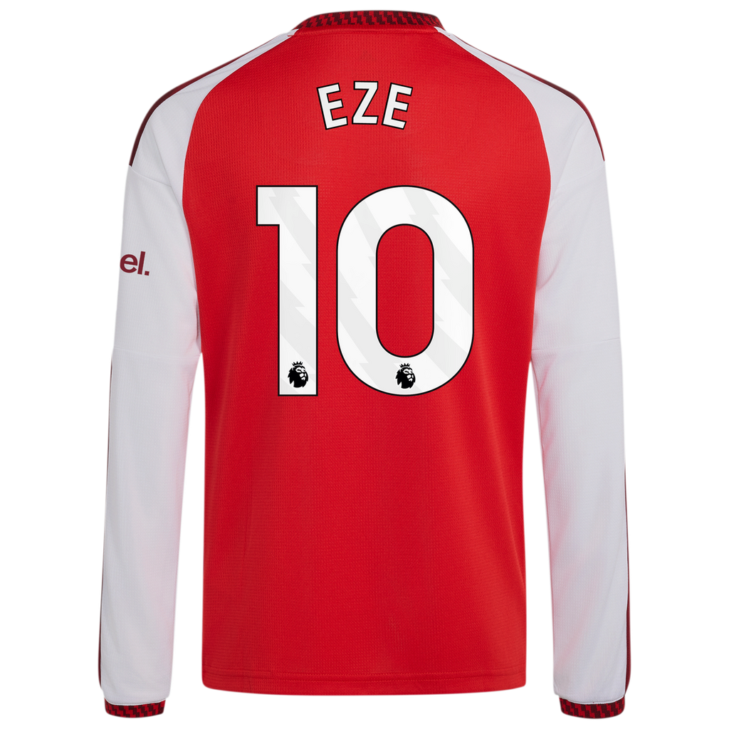 Eberechi Eze Arsenal adidas Youth 2026/27 Home Replica Long Sleeve Jersey - Red
