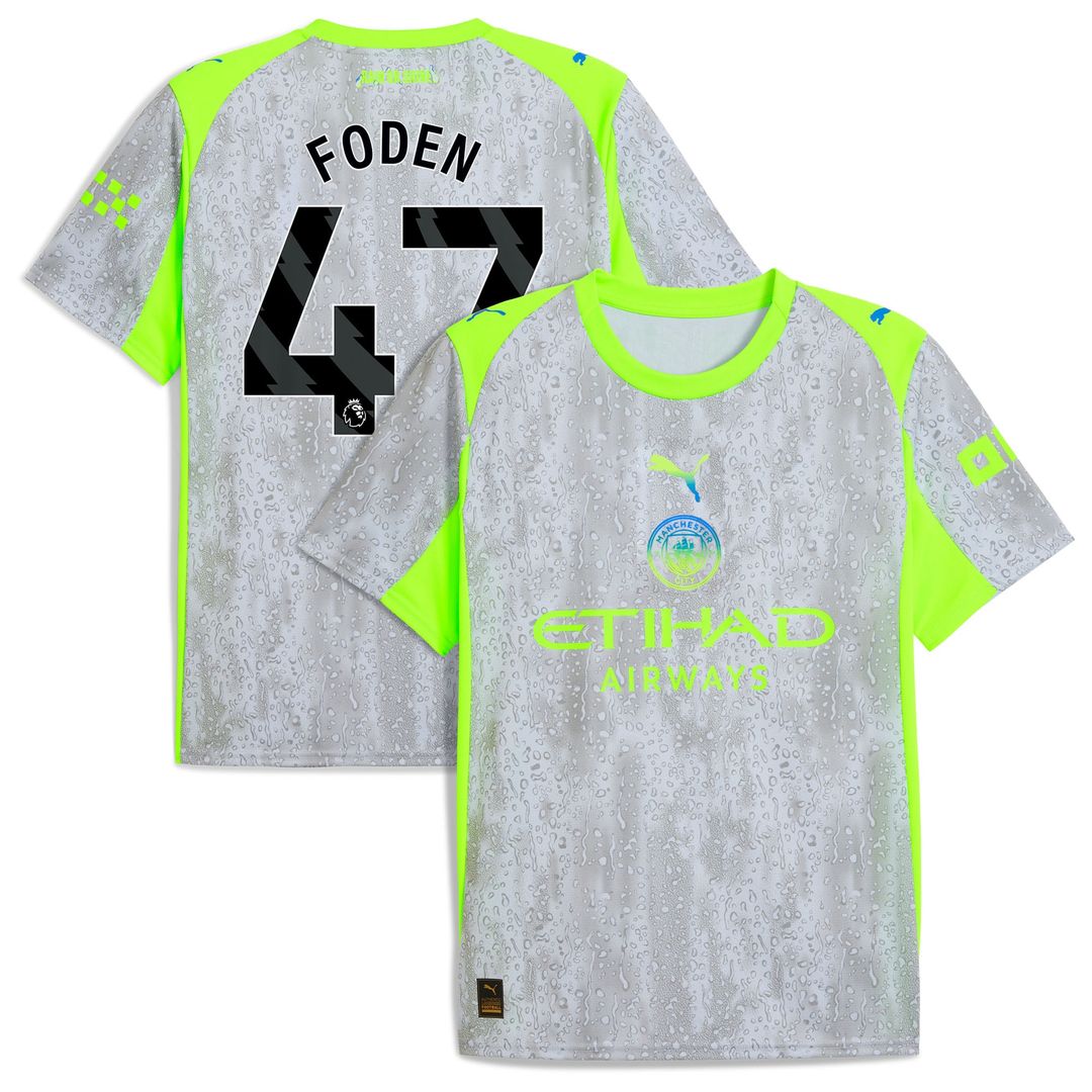 Phil Foden Manchester City Puma 2025/26 Away Replica Player Jersey - Black