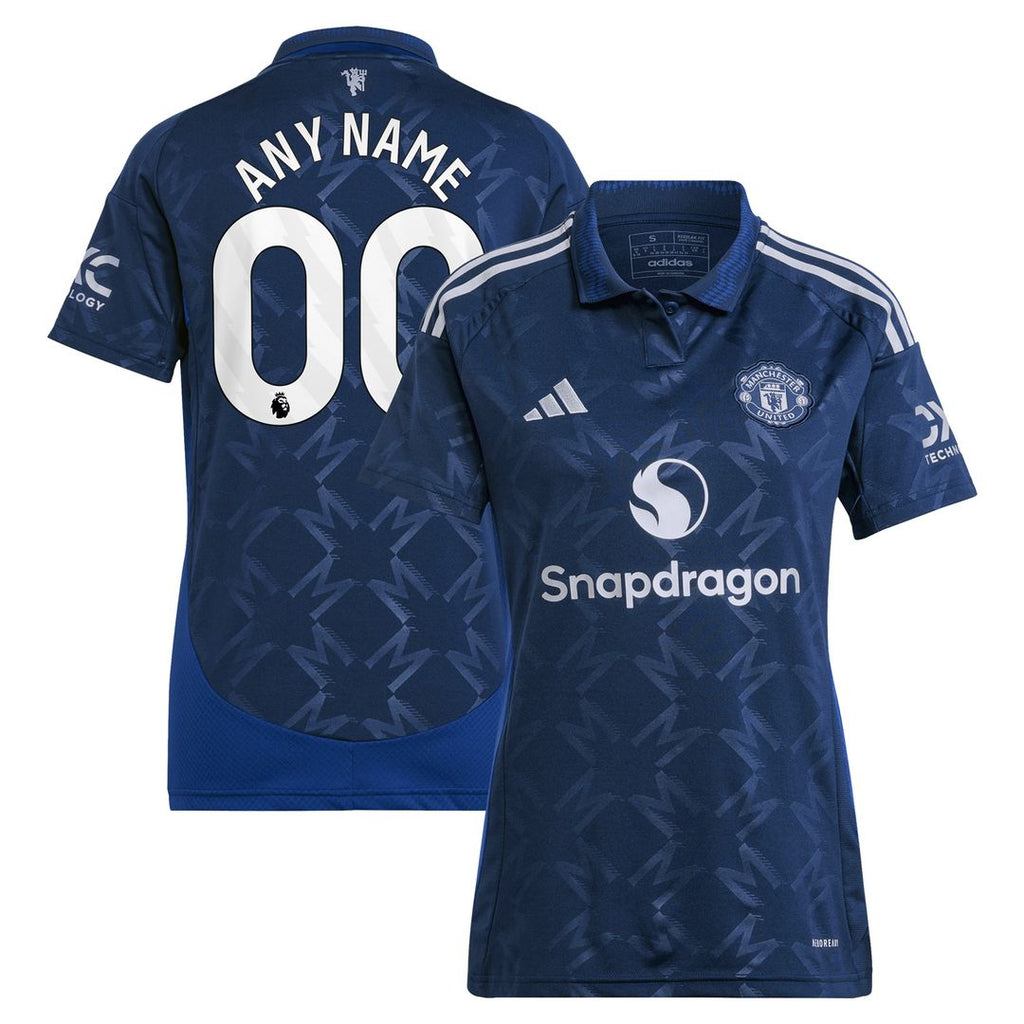 Manchester United adidas Women's 2024/25 Away Replica Custom Jersey - Navy