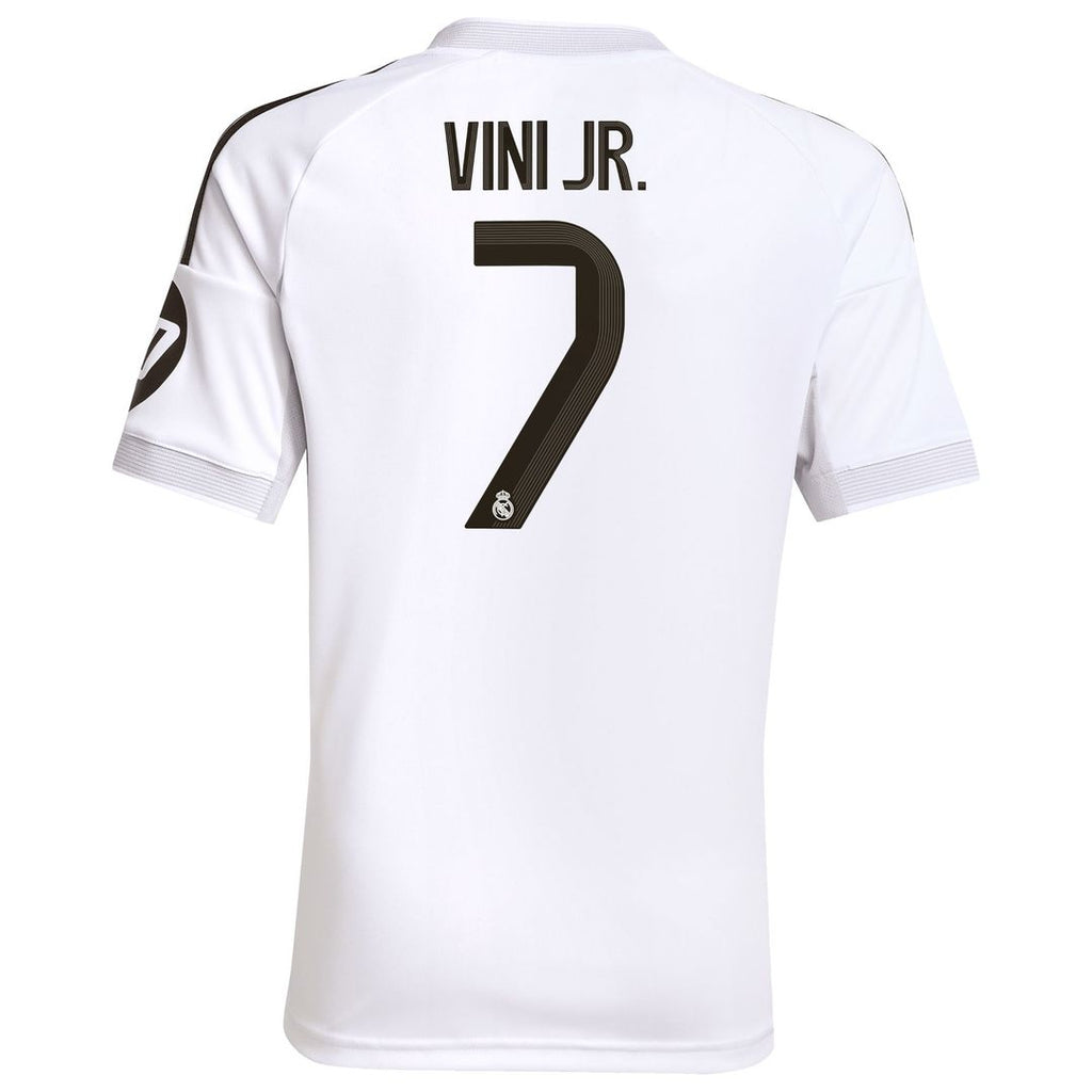 Vini Jr. Real Madrid adidas Youth 2025/26 Home Replica Jersey - White