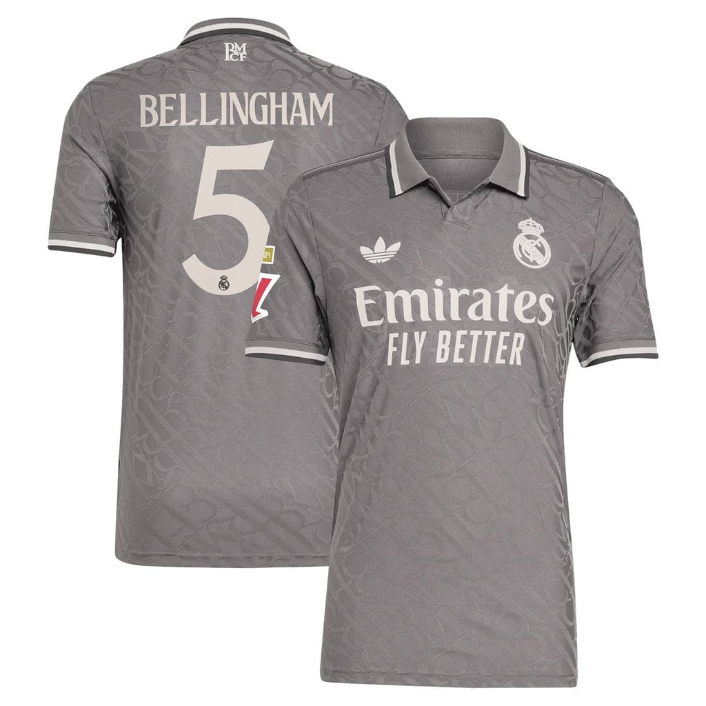 Jude Bellingham Real Madrid adidas Originals 2024/25 Third Authentic Player Jersey - Charcoal