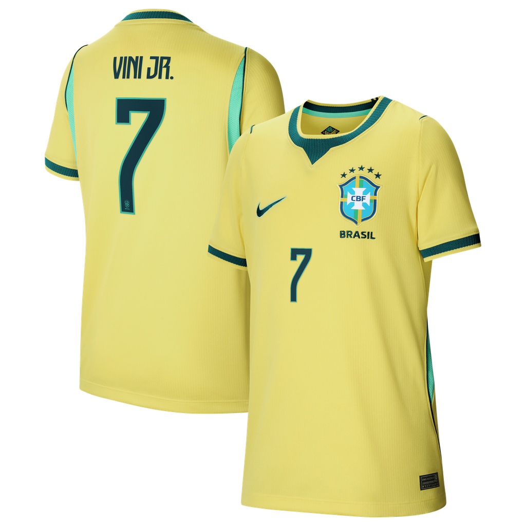 Vini Jr. Brazil National Team Nike Youth 2026 Home Stadium Replica Jersey - Yellow