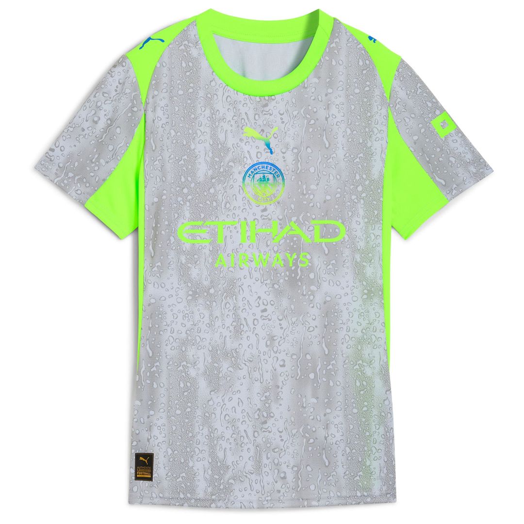 Manchester City Puma Women's 2025/26 Third Replica Custom Jersey - Green/Neon Green