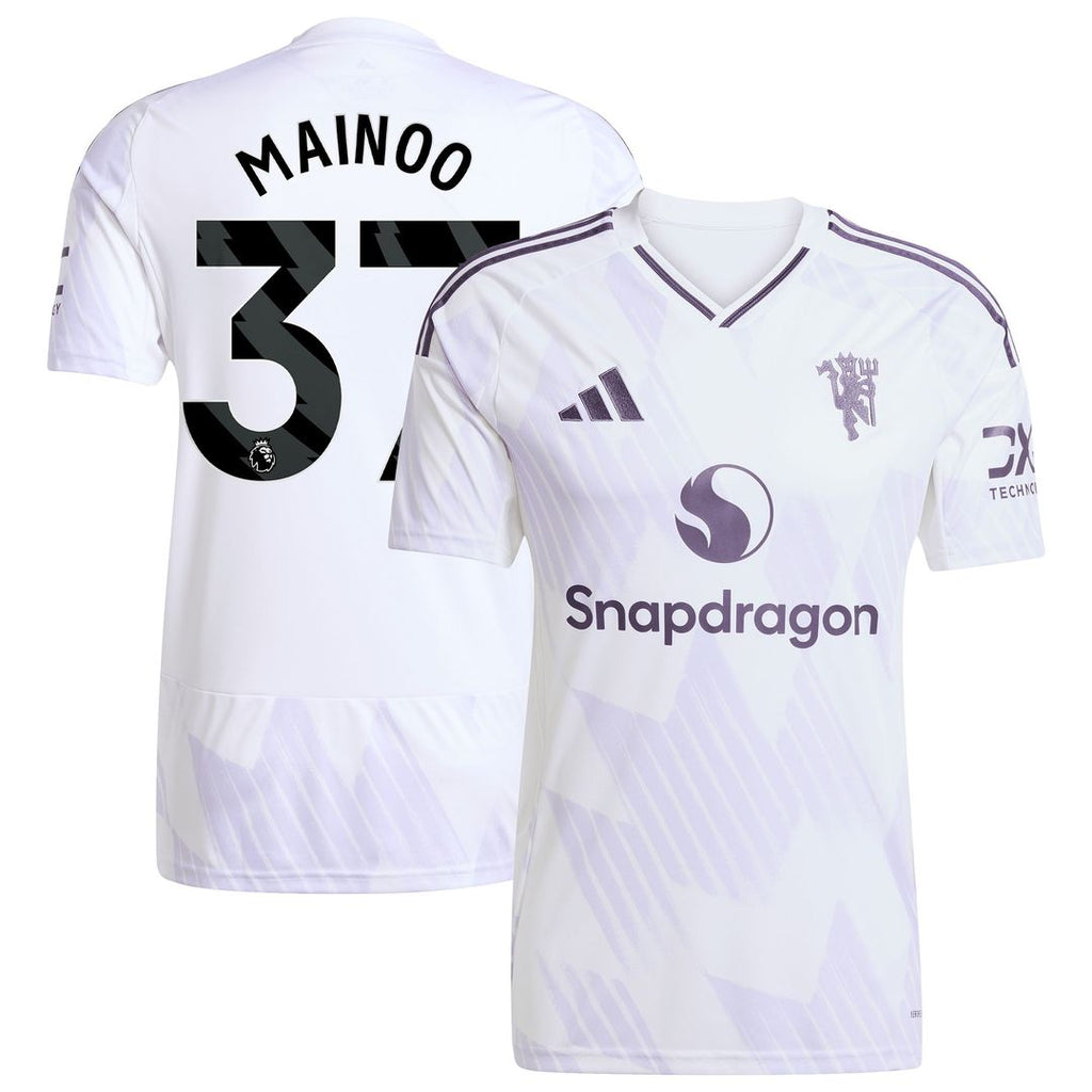 Kobbie Mainoo Manchester United adidas 2025/26 Away Replica Player Jersey - White