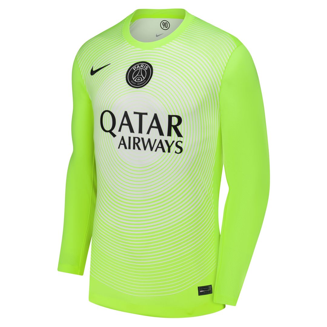 Paris Saint-Germain Nike 2025/26 Third Goalkeeper Replica Long Sleeve Jersey - Neon Green