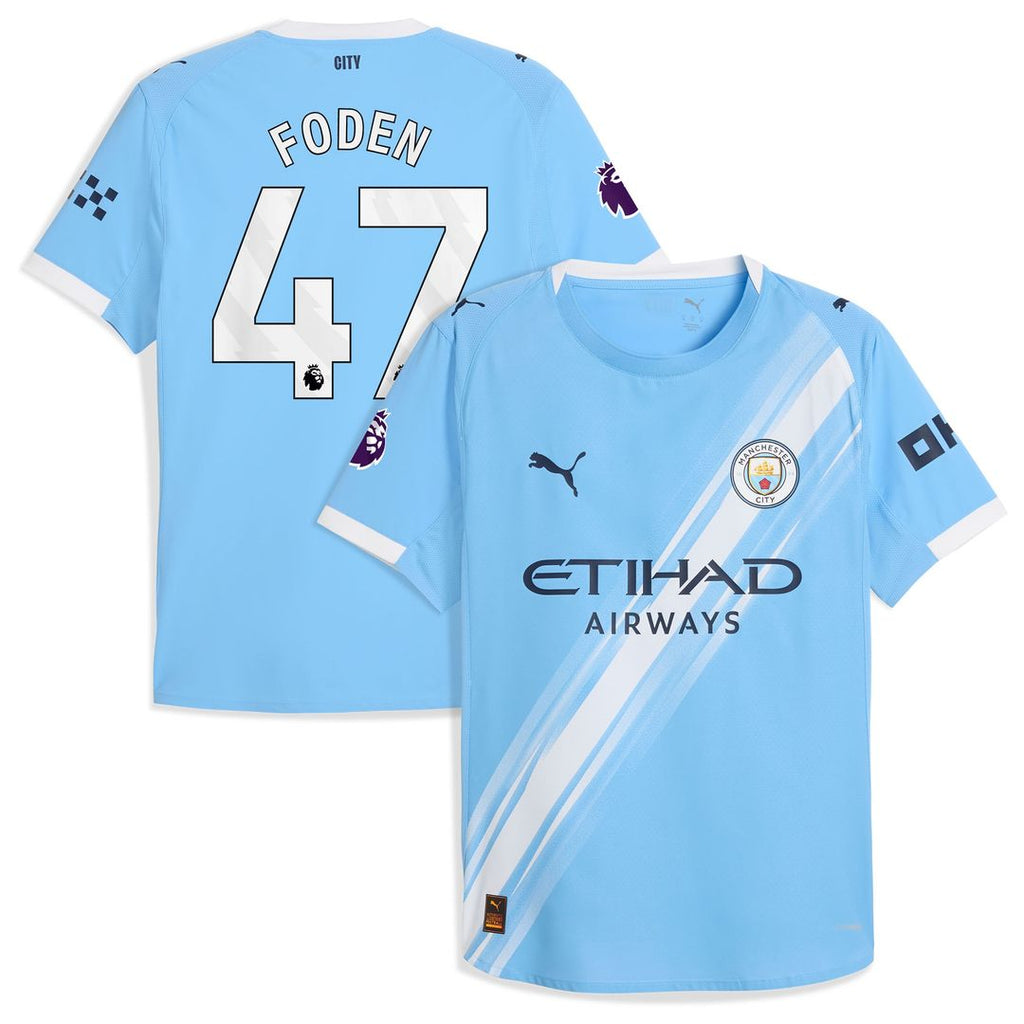 Phil Foden Manchester City Puma 2025/26 Home Authentic Player Jersey - Sky Blue