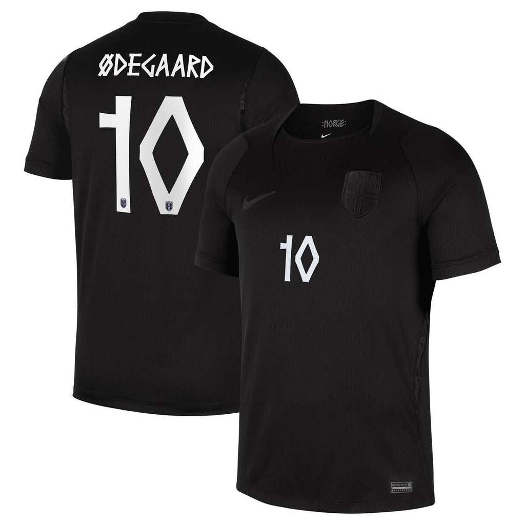 Martin Ødegaard Norway National Team Nike 2026 Away Stadium Replica Jersey - Black