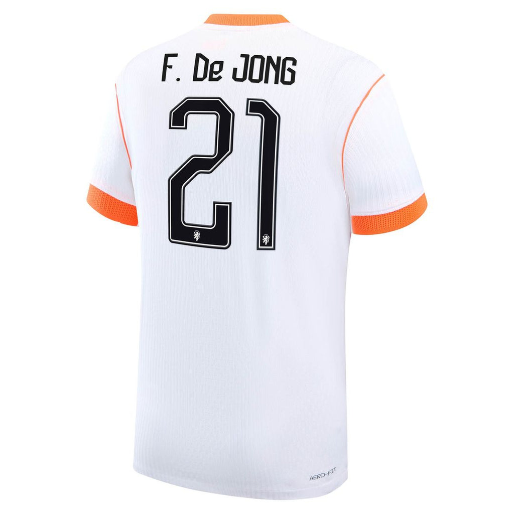 Frenkie de Jong Netherlands National Team Nike 2026 Away Match Authentic Jersey - White