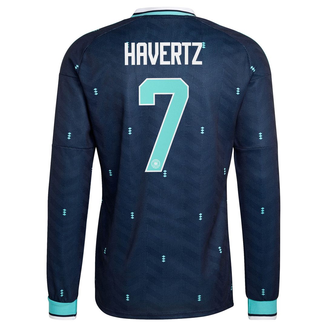 Kai Havertz Germany National Team adidas 2026 Away Replica Long Sleeve Jersey - Navy