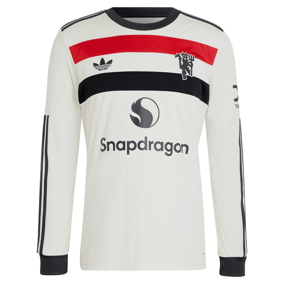 Rasmus Højlund Manchester United adidas Originals 2024/25 Third Replica Long Sleeve Jersey - Cream