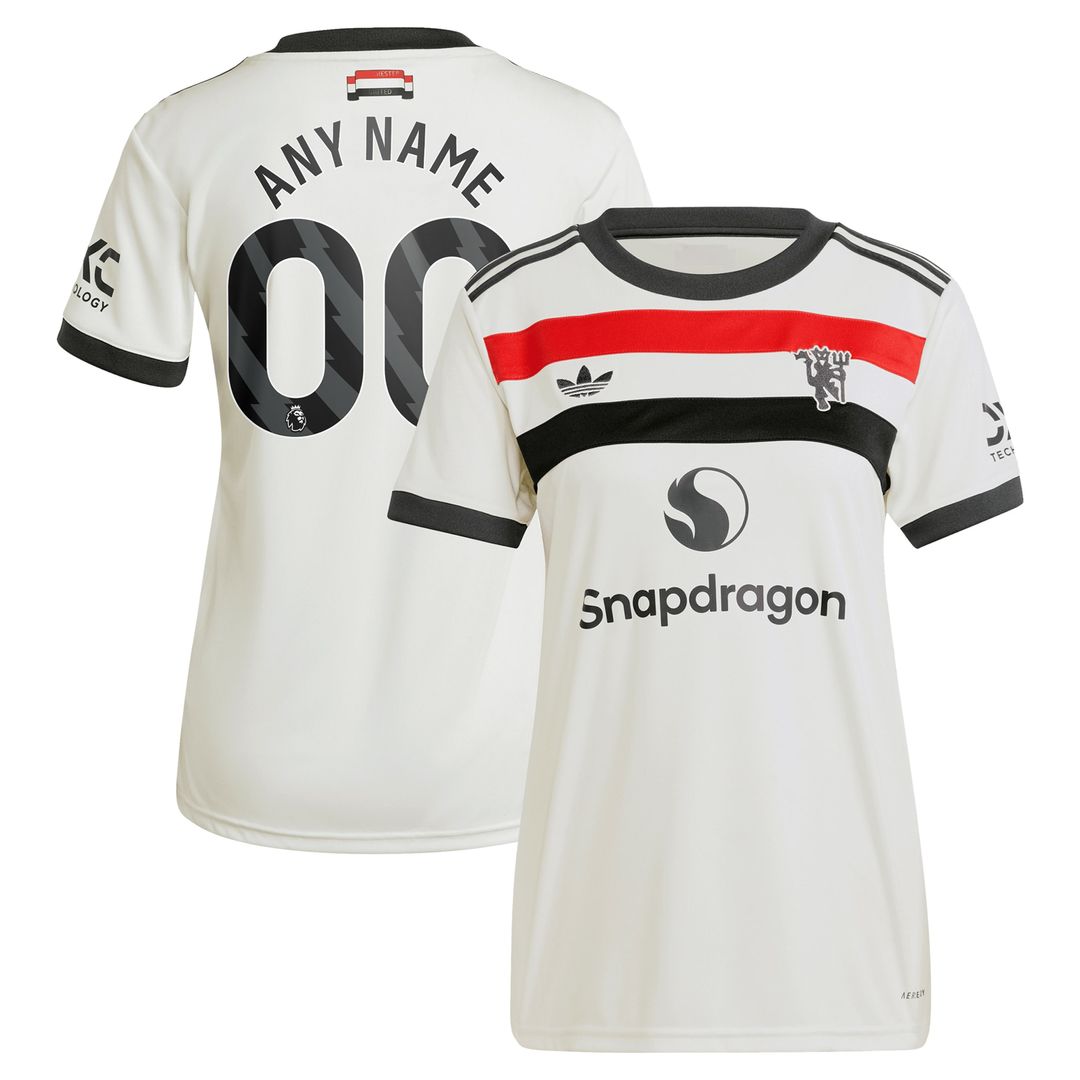 Manchester United adidas Originals Women's 2024/25 Third Custom Replica Jersey - Cream