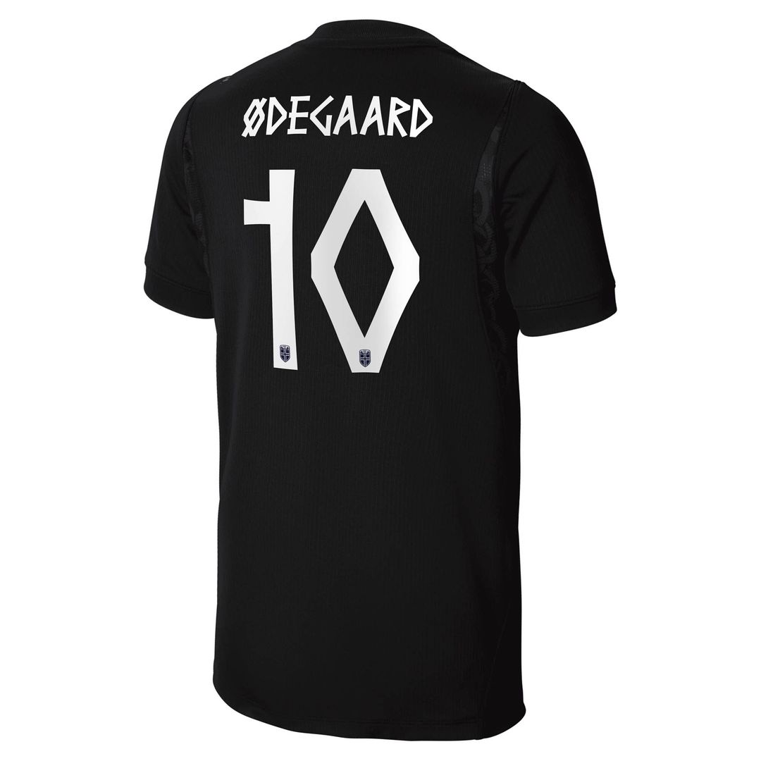 Martin Ødegaard Norway National Team Nike Youth 2026 Away Stadium Replica Jersey - Black