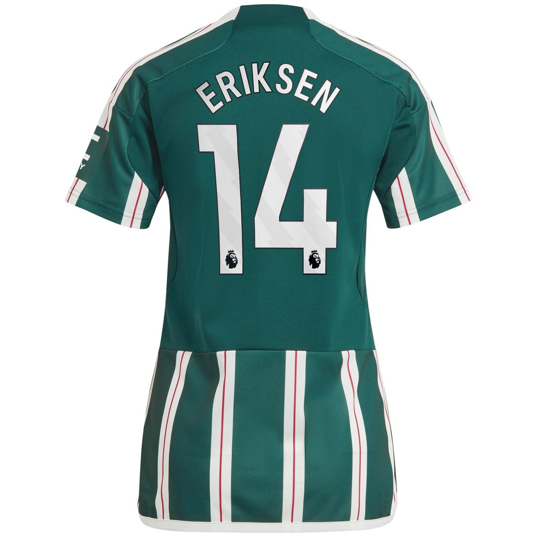 Christian Eriksen Manchester United adidas Women's 2023/24 Away Replica Player Jersey - Green