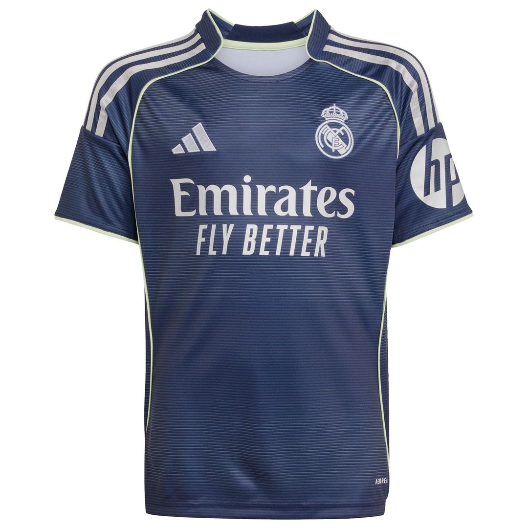 Real Madrid adidas Youth 2025/26 Away Replica Custom Jersey - Blue