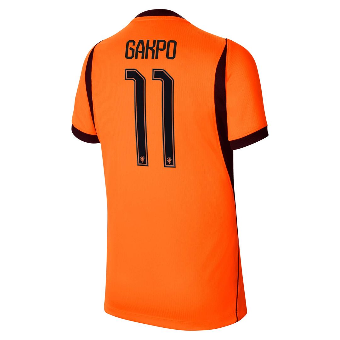 Cody Gakpo Netherlands National Team Nike Youth 2026 Home Stadium Replica Jersey - Orange