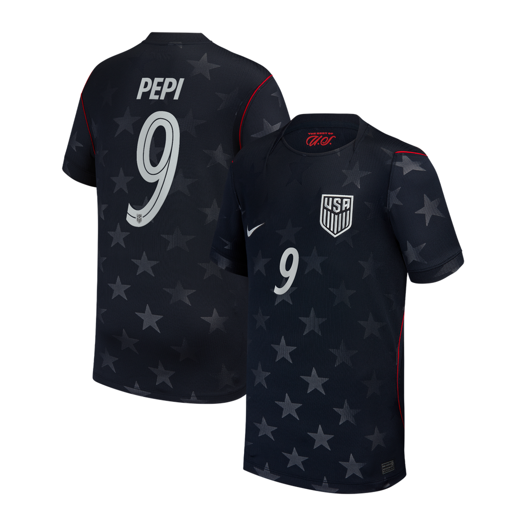 Ricardo Pepi USMNT Nike Youth 2026/27 Away Stadium Replica Jersey - Blue