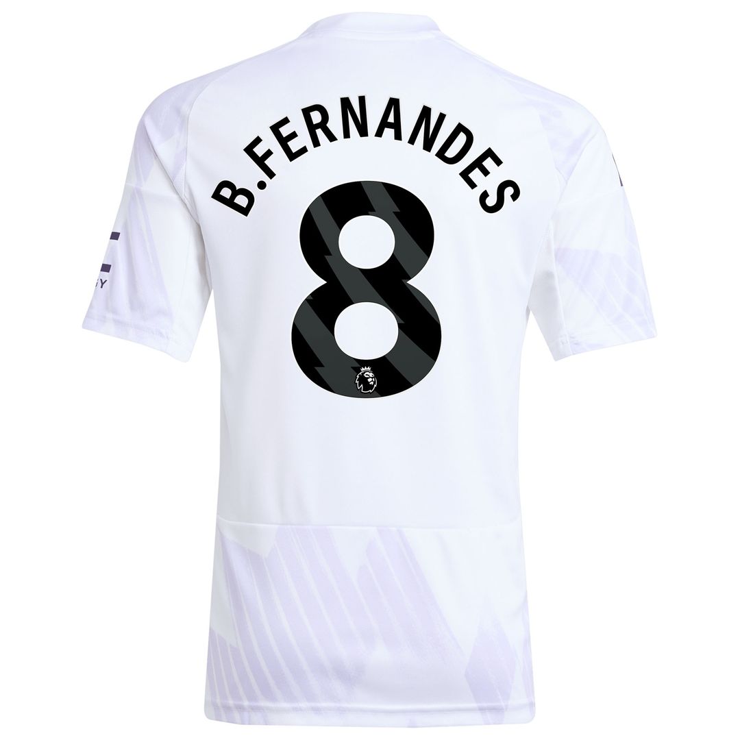 Bruno Fernandes Manchester United adidas Youth 2025/26 Third Replica Player Jersey - Black