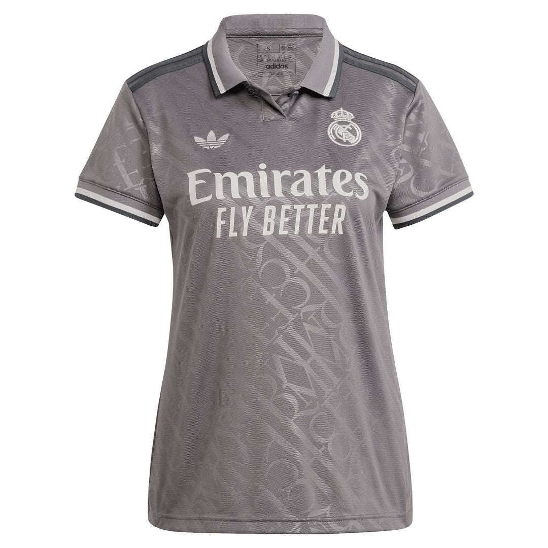 Real Madrid adidas Originals Women's 2024/25 Third Replica Custom Jersey - Charcoal