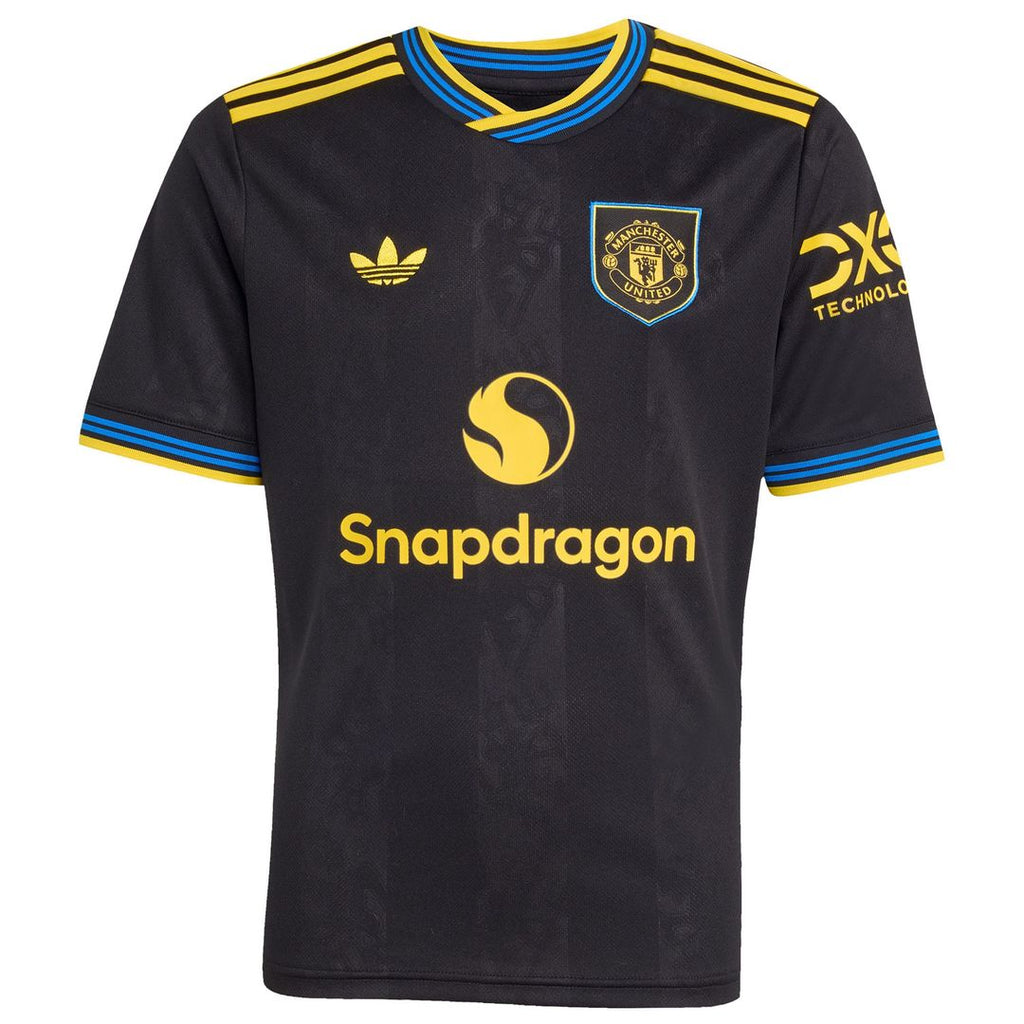 Bruno Fernandes Manchester United adidas Youth 2025/26 Third Replica Player Jersey - Black