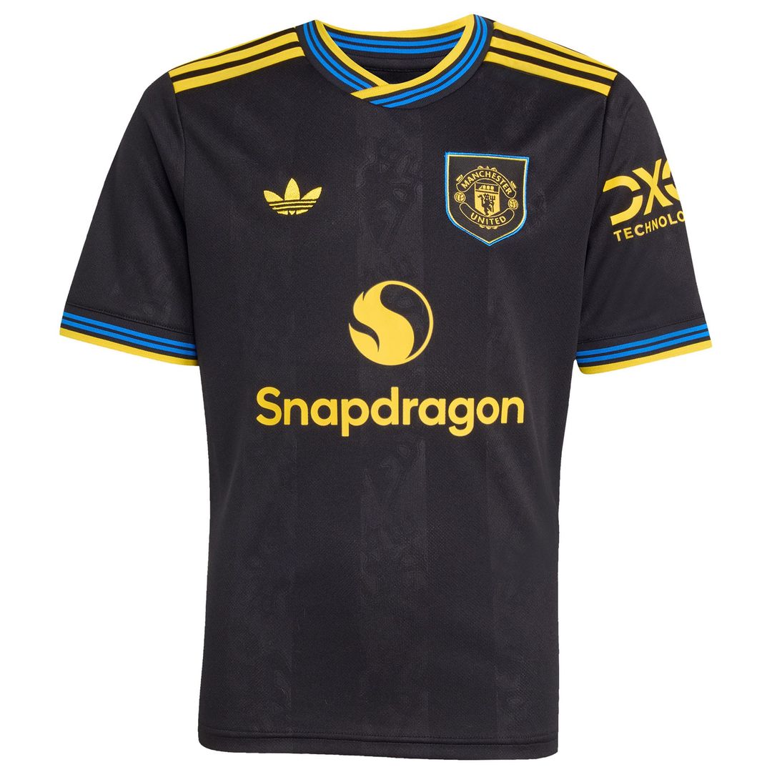 Bruno Fernandes Manchester United adidas Youth 2025/26 Third Replica Player Jersey - Black