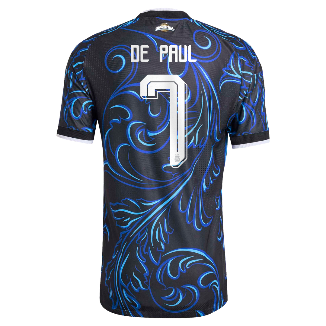 Rodrigo De Paul Argentina National Team adidas 2026 Away On-Field Authentic Jersey - Black