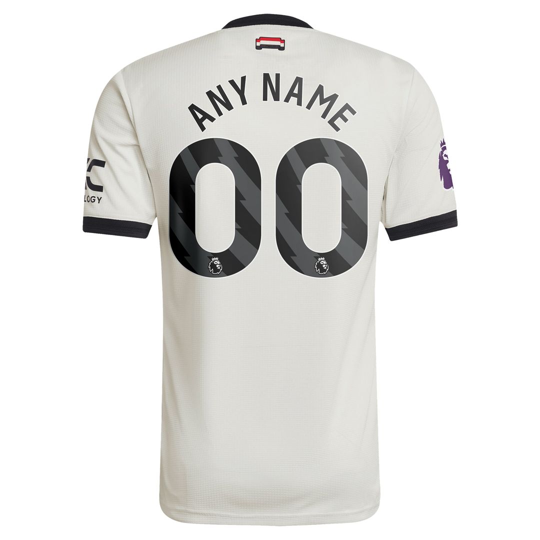 Manchester United adidas Originals  2024/25 Third Custom Authentic Jersey - Cream