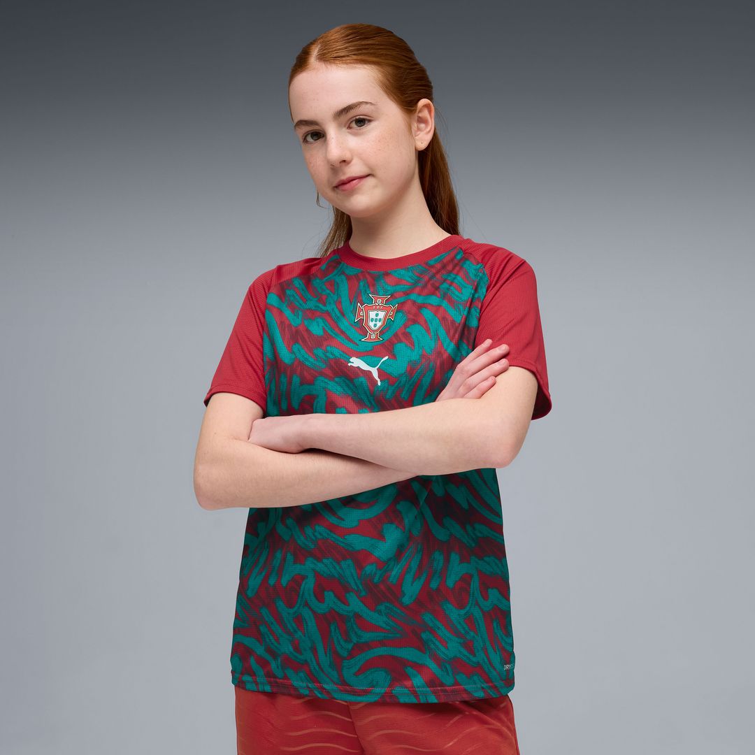 Portugal National Team Puma Youth Pre-Match Jersey - Red