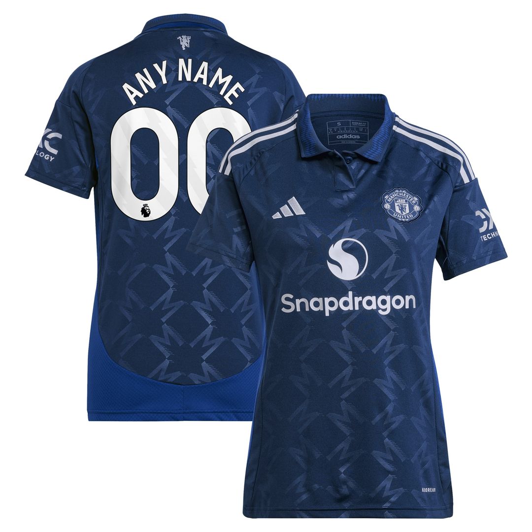 Manchester United adidas Women's 2024/25 Away Replica Custom Jersey - Navy