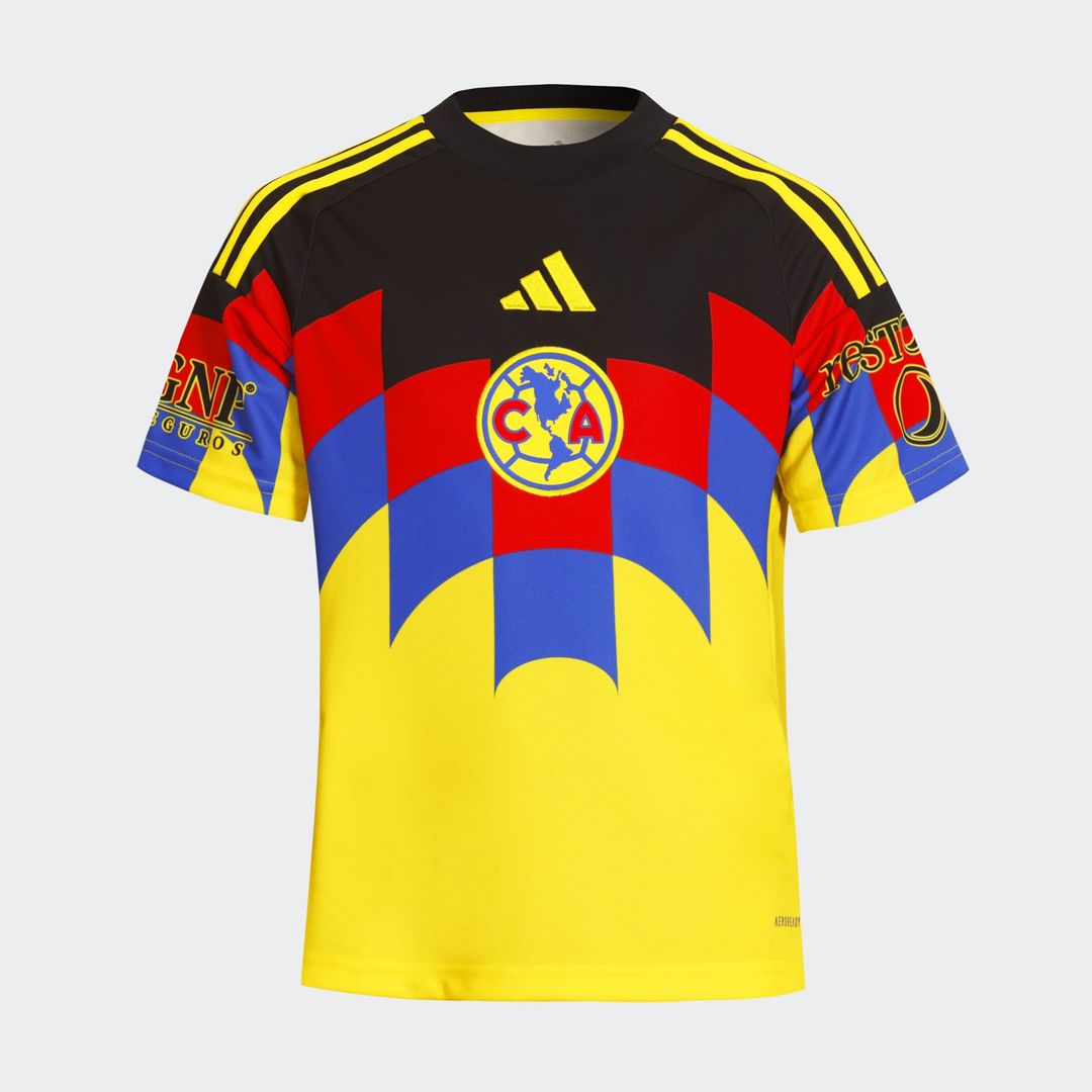 Club America adidas Youth 2025/26 Home Replica Jersey - Yellow