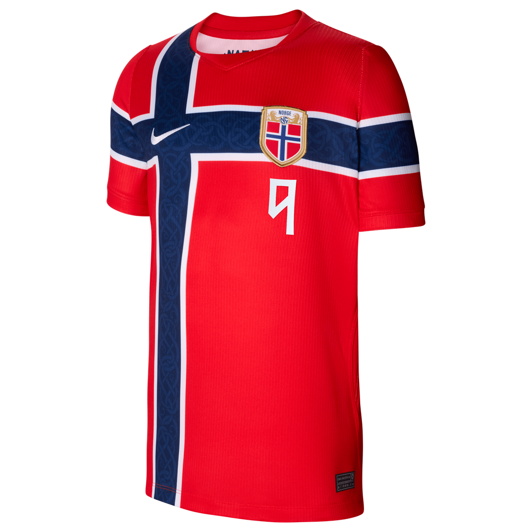 Erling Haaland Norway National Team Nike Youth 2026 Away Stadium Replica Jersey - Black