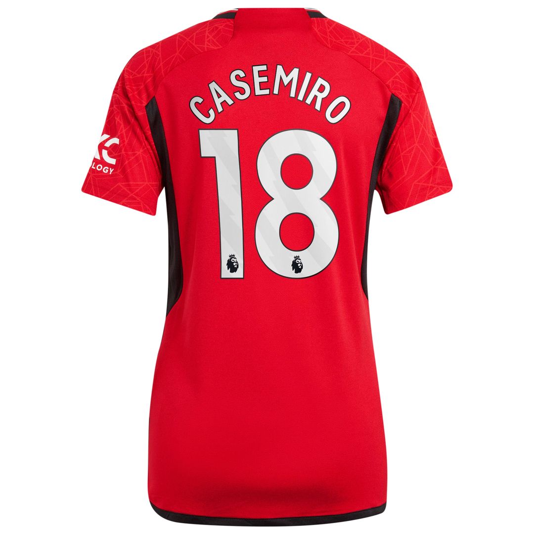 Casemiro Manchester United adidas Women's 2023/24 Home Replica Player Jersey - Red