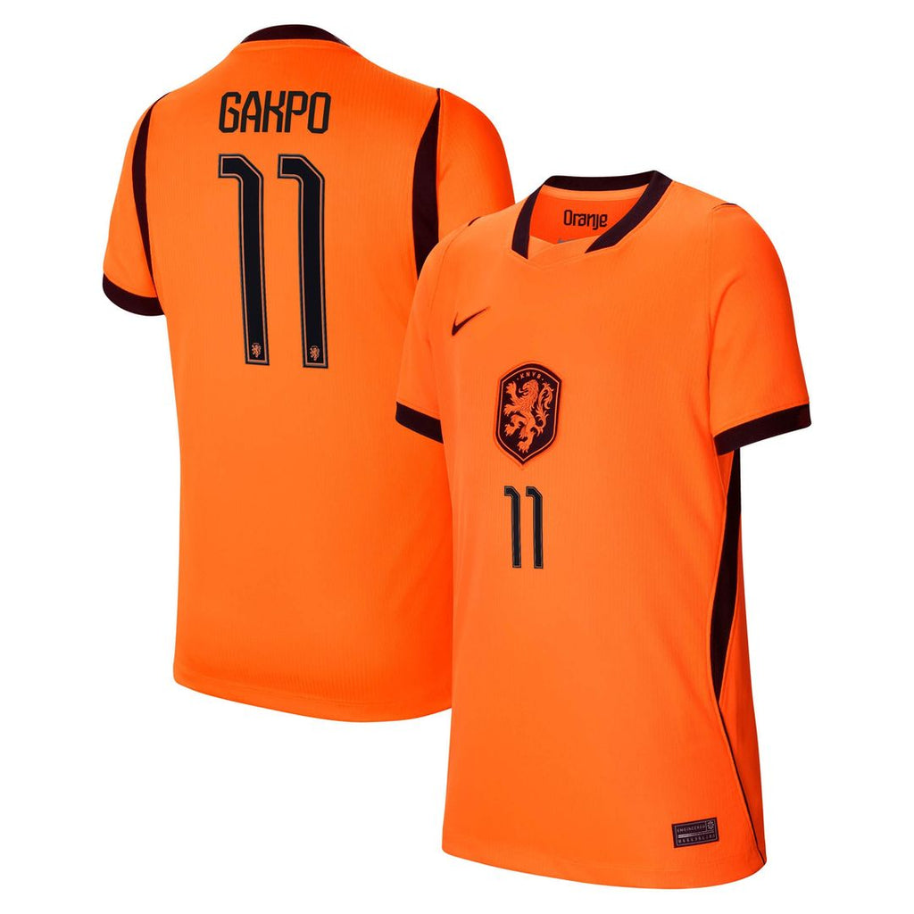 Cody Gakpo Netherlands National Team Nike Youth 2026 Home Stadium Replica Jersey - Orange
