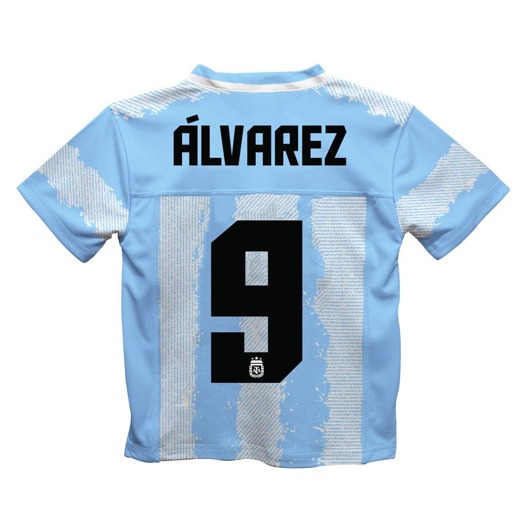 Julián Álvarez Argentina National Team Vive La Fete  Football Jersey - Light Blue