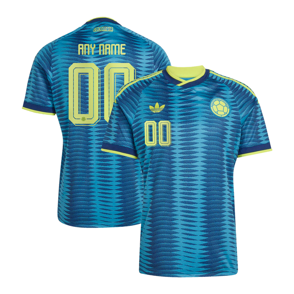 Colombia National Team adidas 2026 Away Replica Custom Jersey - Turquoise