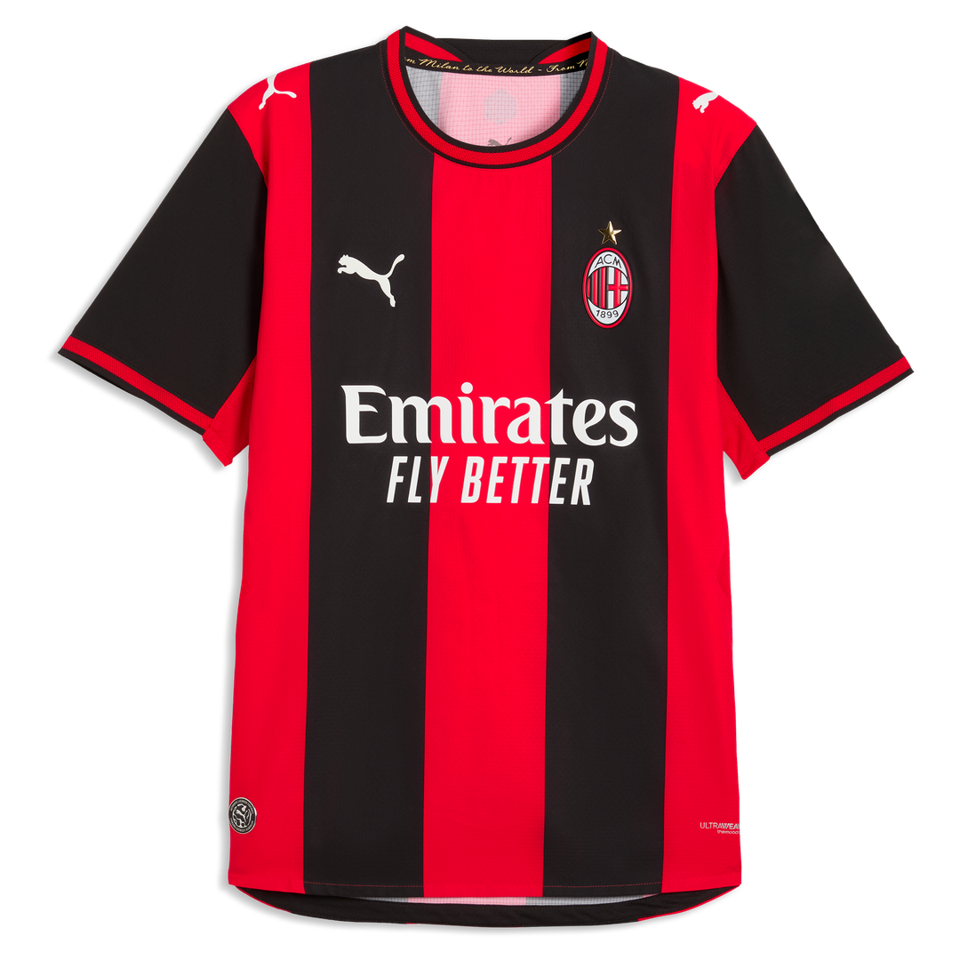 Rafael Leão AC Milan Puma 2026/27 Home On-Field Authentic Jersey - Black/Red