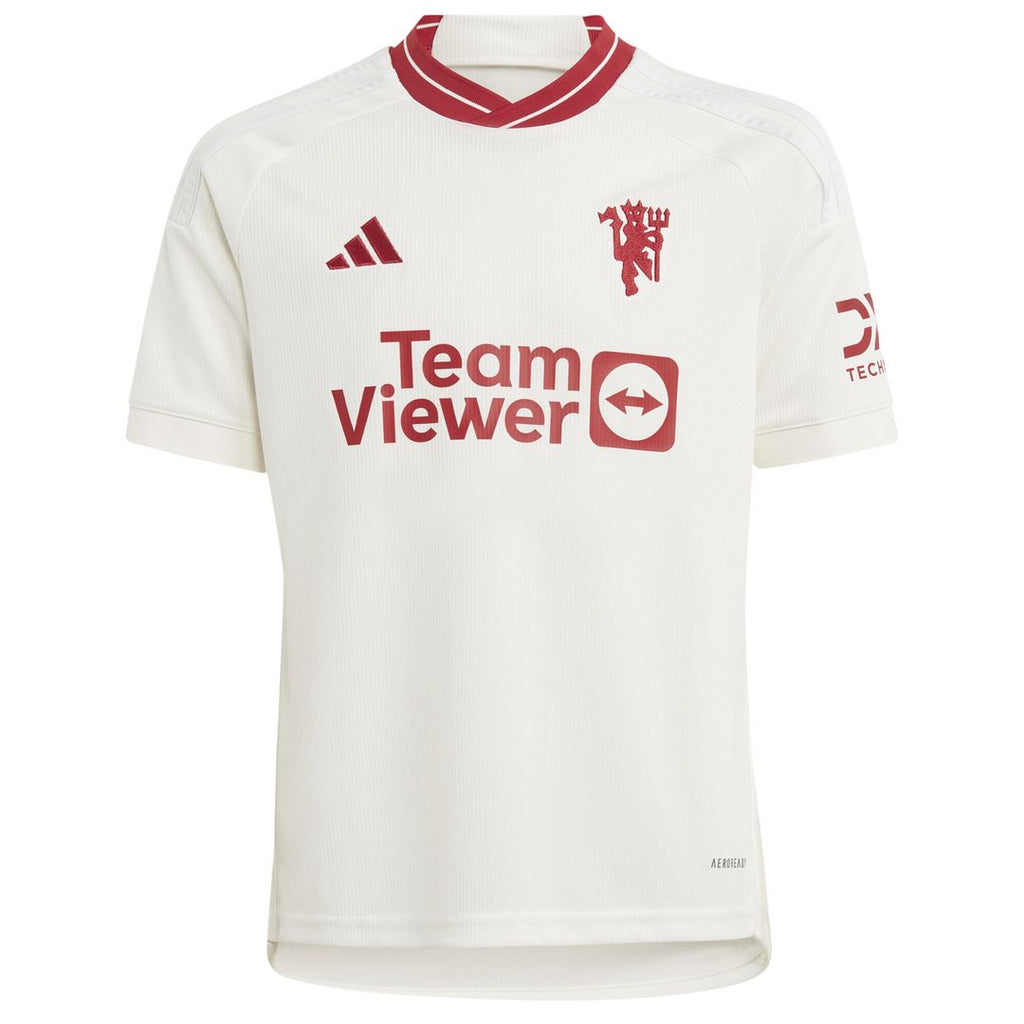 Alejandro Garnacho Manchester United adidas Youth 2023/24 Third Replica Player Jersey – White