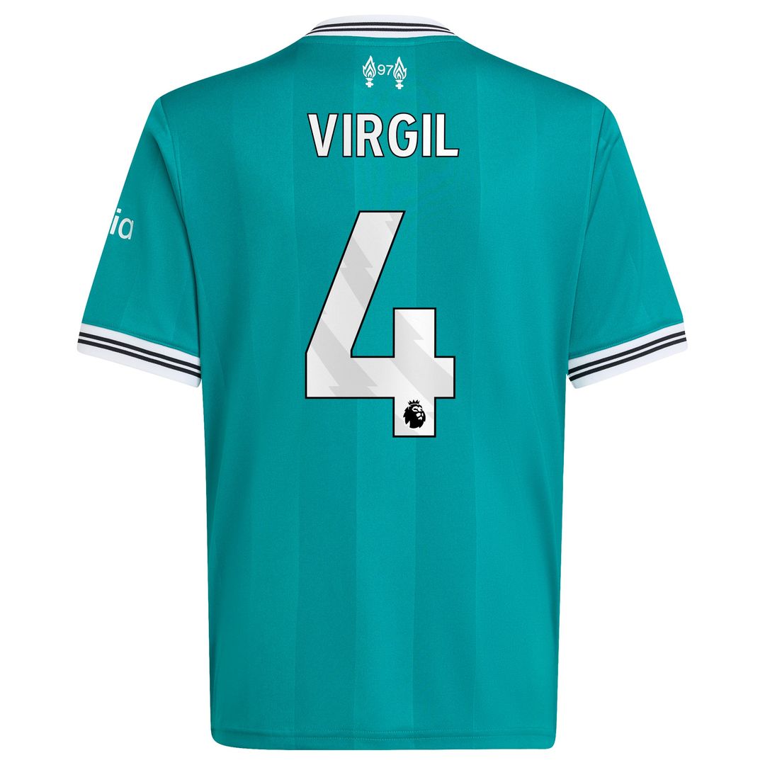 Virgil van Dijk Liverpool adidas Youth 2025/26 Home Replica Jersey - Red