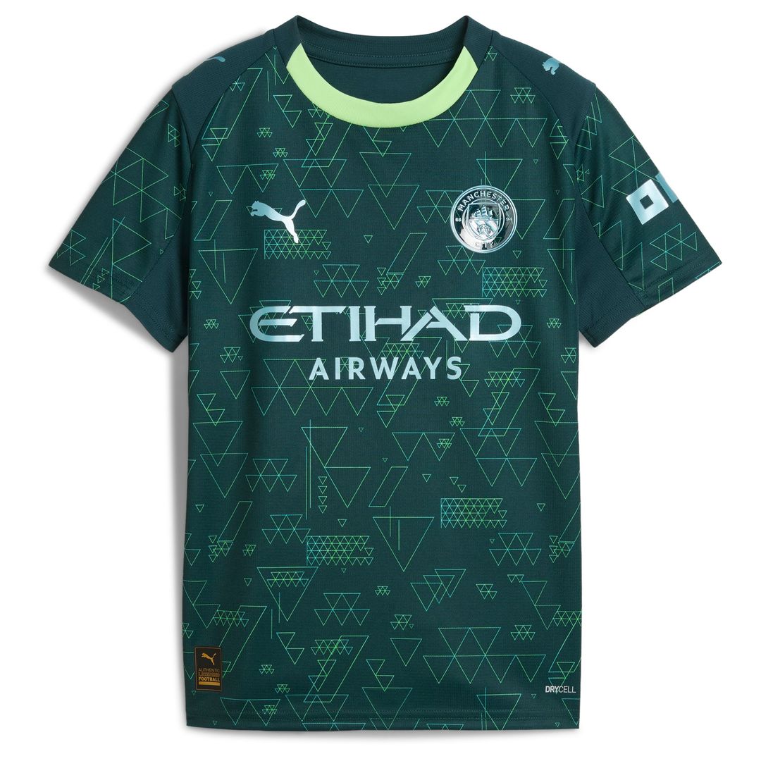 Erling Haaland Manchester City Puma x EA SPORTS FC Youth 2025/26 Fourth Jersey - Green
