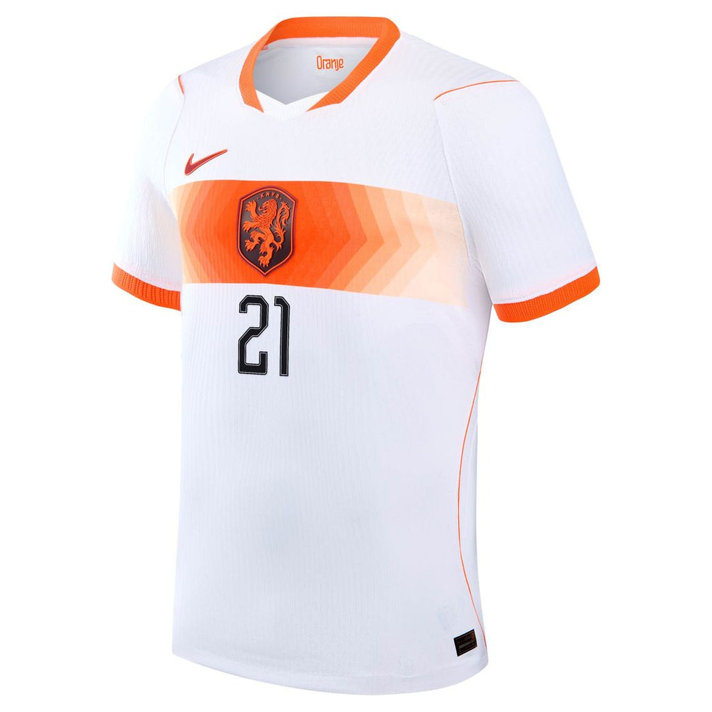 Frenkie de Jong Netherlands National Team Nike 2026 Away Match Authentic Jersey - White