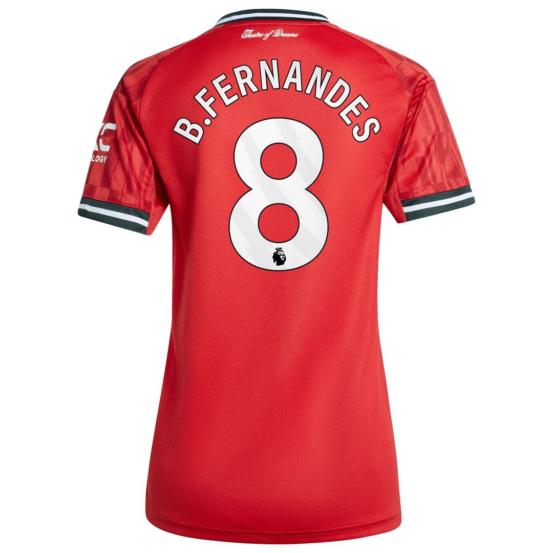 Bruno Fernandes Manchester United adidas Women's 2025/26 Away Replica Player Jersey - White