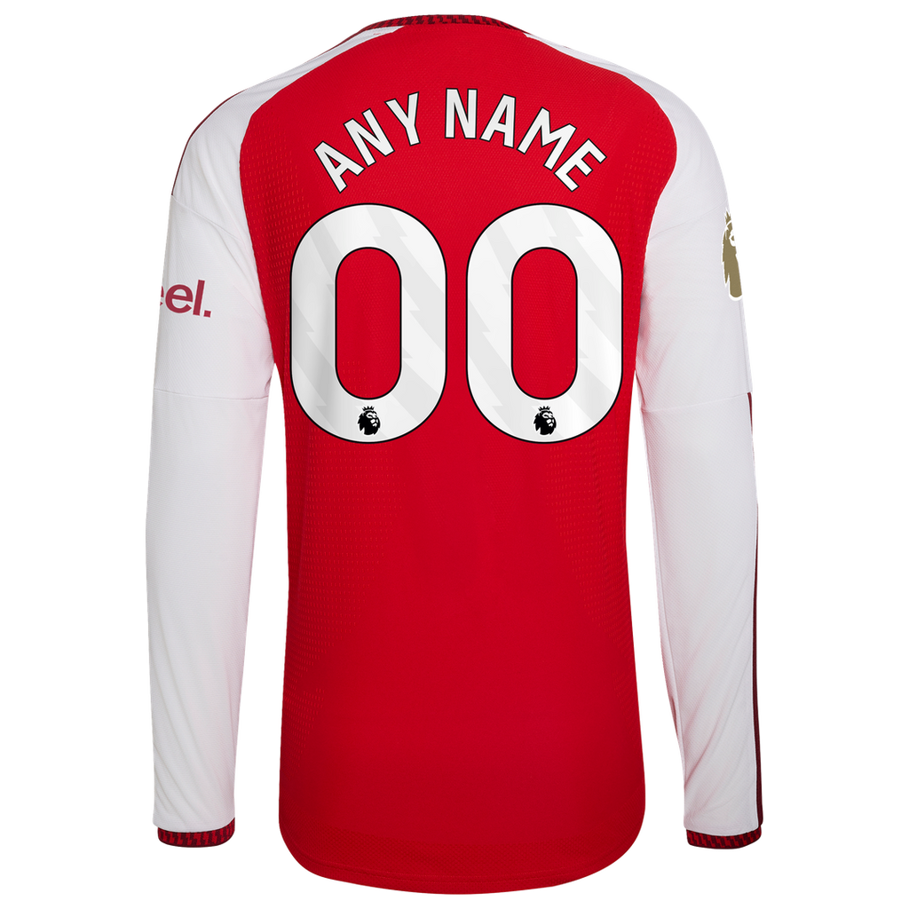 Arsenal adidas 2026/27 Home Authentic Custom Long Sleeve Jersey - Red