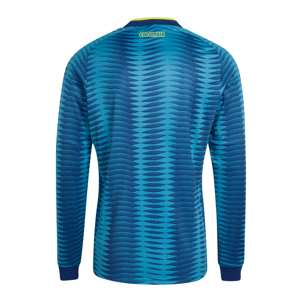 Colombia National Team adidas 2026 Away Replica Long Sleeve Jersey - Turquoise