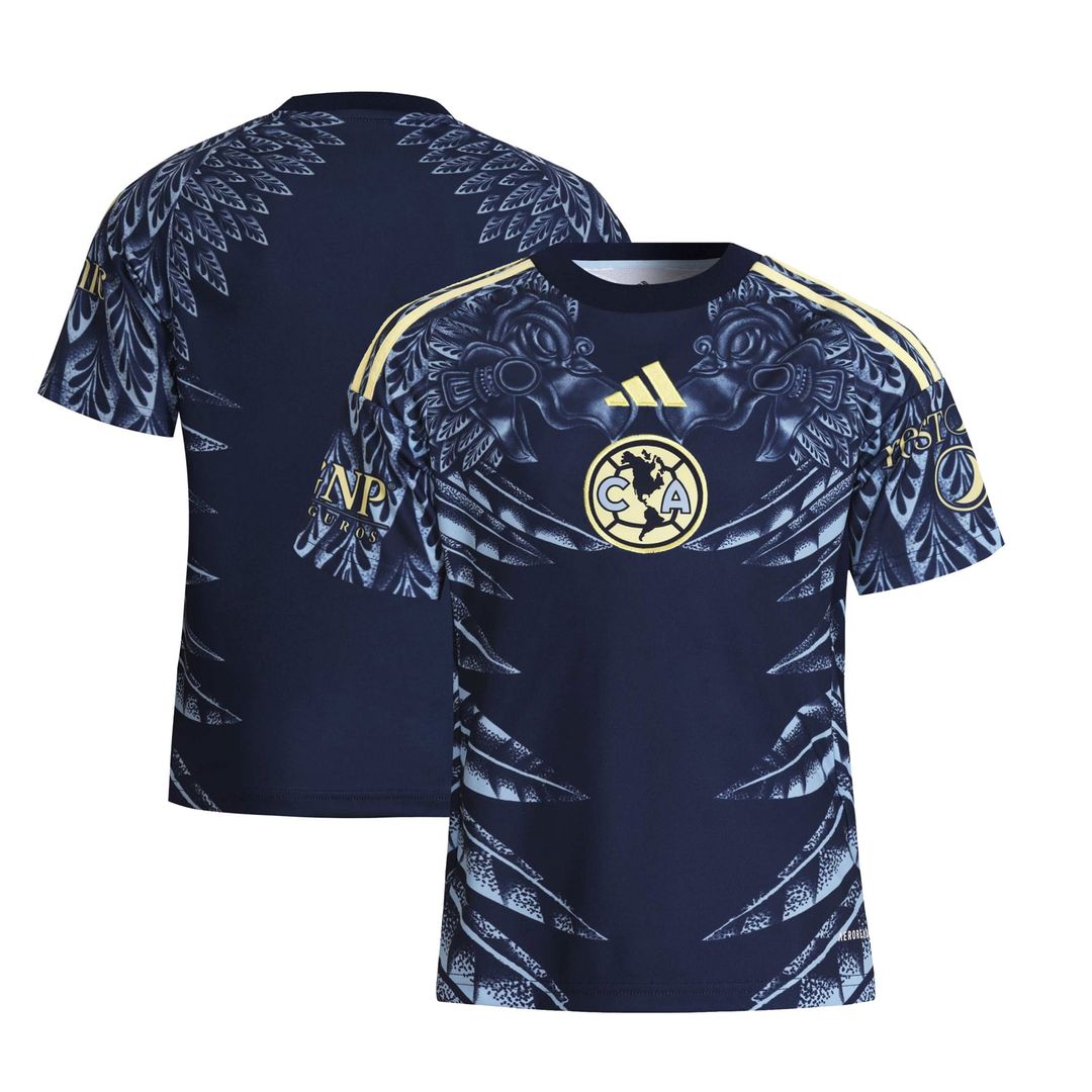 Club America adidas Youth 2025/26 Home Replica Jersey - Yellow