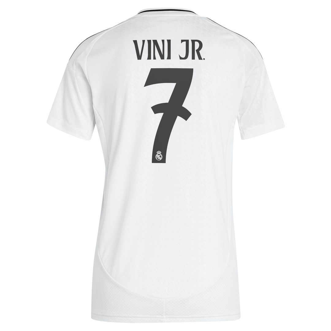 Vini Jr. Real Madrid adidas Women's 2024/25 Home Replica Player Jersey - White