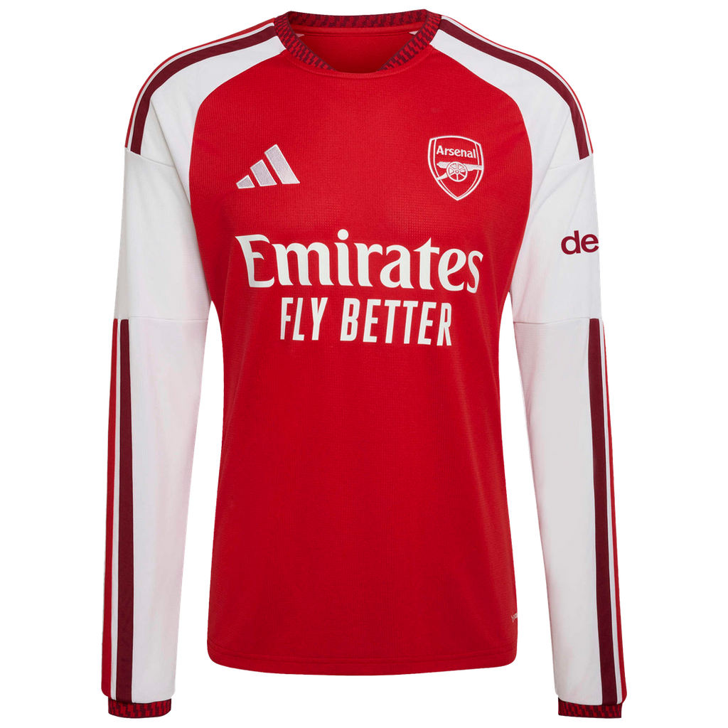 Arsenal adidas 2026/27 Home Replica Custom Long Sleeve Jersey - Red