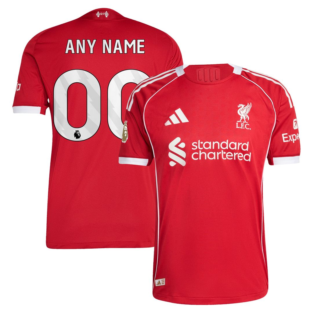 Liverpool adidas 2025/26 Third Authentic Custom Jersey - Green